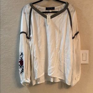 White Embroidered Blouse